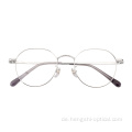 Einfache Design Mode dünne Original -Männer Brillen Rahmen Frauen Metall Bein Brille